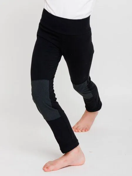 Babbily Babbily Sport Leggings aus Bio-Baumwolle - verstärkte Knie, Schwarz, – Produktbild 4 von 4