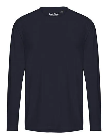 Neutral Neutral® Herren / Unisex Langarm T-Shirt Rundhals Recycled Sportshirt Unterziehshirt, Blau, – Produktbild 2 von 3