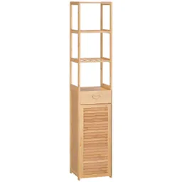 kleankin kleankin Badezimmerschrank, Badschrank aus Bambus, Badezimmermöbel Naturholz – Produktbild 1 von 1