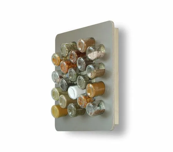 nest-gestaltung nest-gestaltung Gewürzregal habibi · mit 20 Gläsern, Grau, – Produktbild 4 von 4