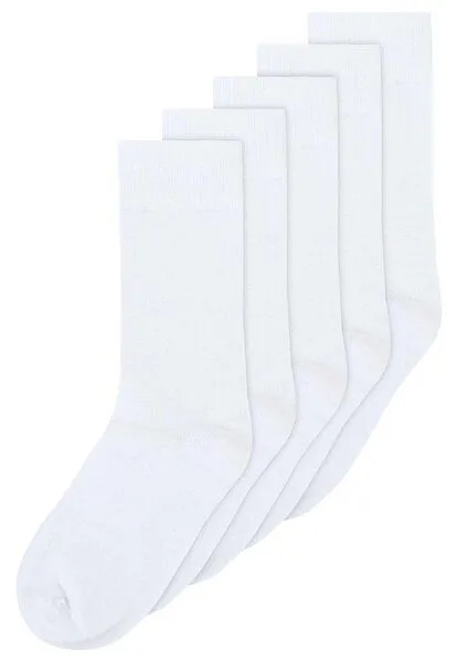 MELA MELA Basic Socken 5 Paare aus 100% Bio-Baumwolle, Weiss, – Produktbild 1 von 1