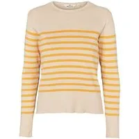 Basic Apparel Basic Apparel Gestreiftes Langarmshirt aus Bio-Baumwolle, Natur-gelb (birch-artisangold), – Produktbild 1 von 1