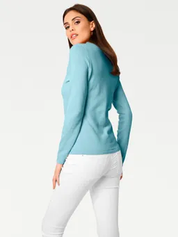heine V-Ausschnitt-Pullover aqua – Produktbild 1 von 1