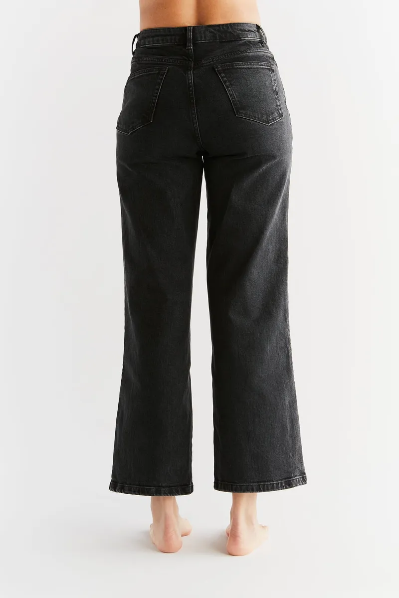 Evermind Evermind Damen vegan Jeans Weites Bein Carbon Gray, Dunkelgrau, – Produktbild 1 von 1