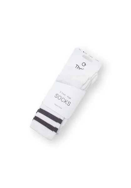 THOKKTHOKK ThokkThokk 2er-Pack Crew Socken Tennissocken (GOTS, Fairtrade, Vegan), White, – Produktbild 4 von 4