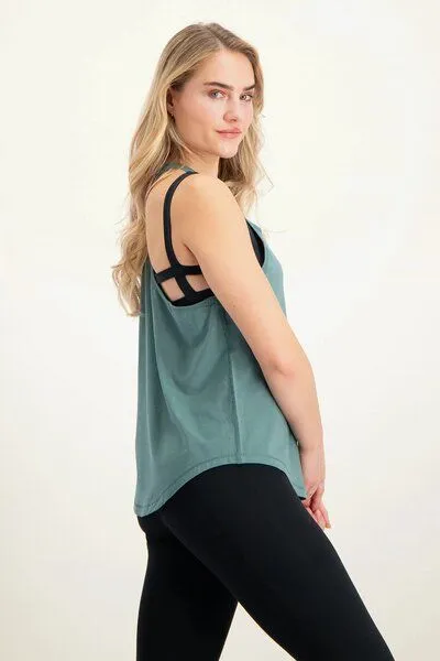 Urban Goddess Urban Goddess Maya Loose Fit Yoga Top, Forest (grün), – Produktbild 2 von 4