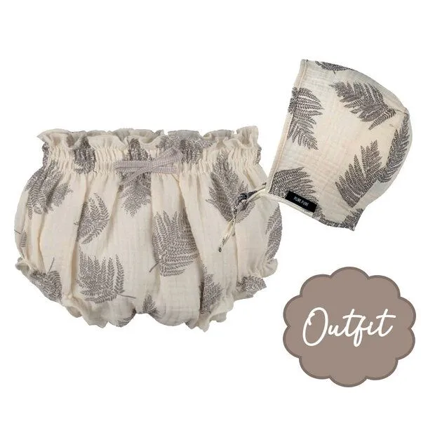 Pure pure by Bauer Pure pure by Bauer Outfit Bloomer und Babymütze in ecru-floral von pure-pure by Bauer – Produktbild 1 von 1