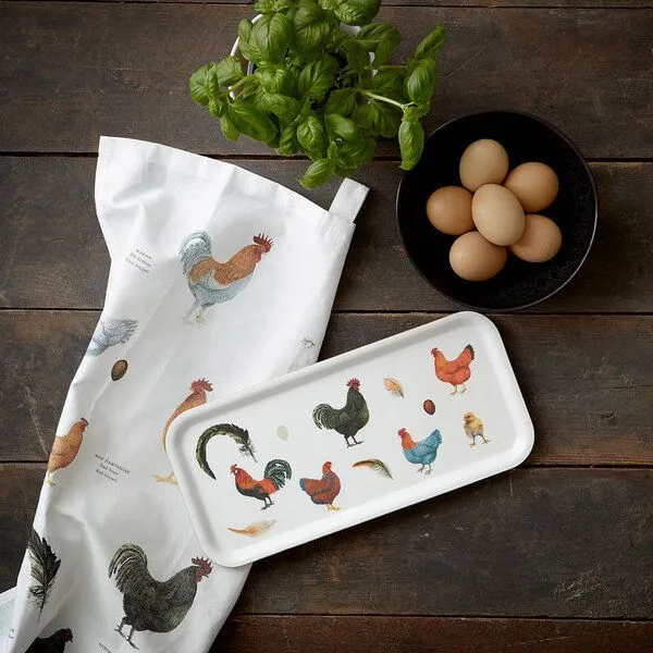 Koustrup Koustrup Gartenmotiv-Geschirrtücher aus 100% Bio-Baumwolle, 48 x 70 cm, Chicken, – Produktbild 3 von 4