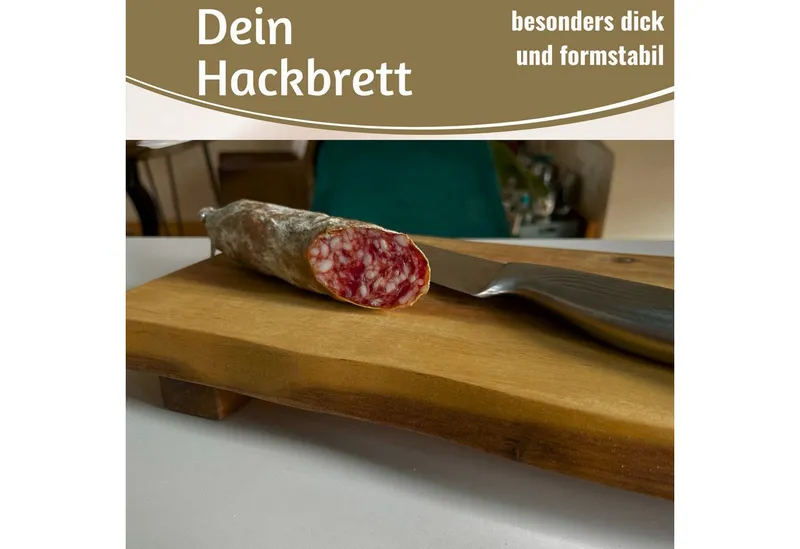 LS-LebenStil Servierbrett XL Vesperbrett 53cm Akazie Schneidebrett Serviertablett auf Füßen, Akazienholz, (FSC Zertifiziert - Standfüße Serviertablett Serviertisch Tischpodest, 1-St., Deko-Tablett Holzbrett Herd Abdeckplatte Vesperbrett Käsebrett Suhi), Brotzeitbrett, Tranchierbrett, Servierplatte, Küchenbrett, Käsebrett, Braun, – Produktbild 4 von 4
