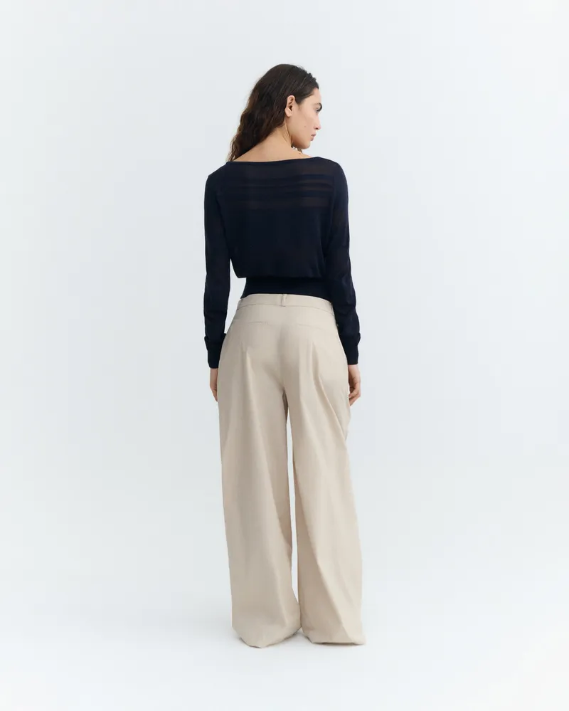 thinking mu Thinking MU Damen vegan Hose Weites Bein Patty Beige, Beige, – Produktbild 1 von 2