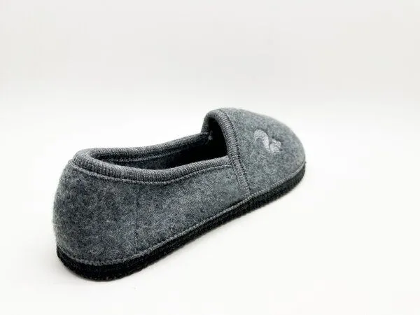 thies "thies ® Mountain Wool Home Slipper" aus reiner, ökologischer Schurwolle, made in Austria, Grey (grau), – Produktbild 4 von 4