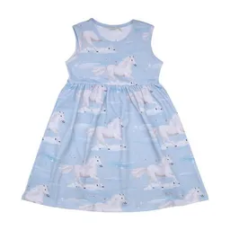 Walkiddy Baby & Kleinkind Kleid – Hellblau mit Pferdemotiven, Kurzarm, weich & bequem | von Walkiddy – Produktbild 1 von 1