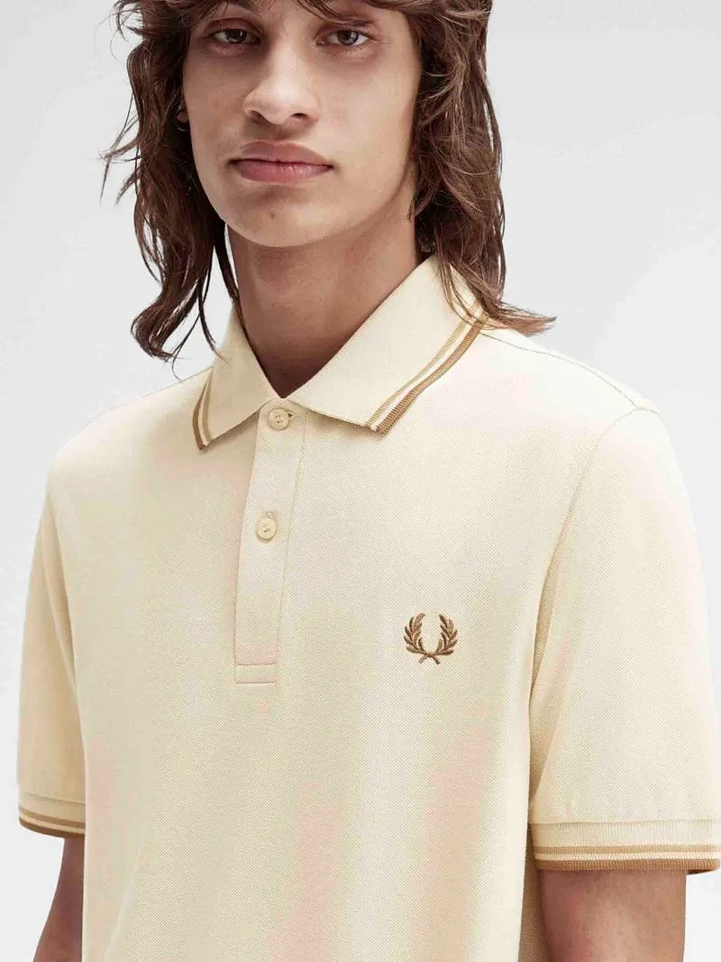 Fred Perry Fred Perry Polo Twin Tipped M3600 Beige - Größe XL, Beige, – Produktbild 3 von 5