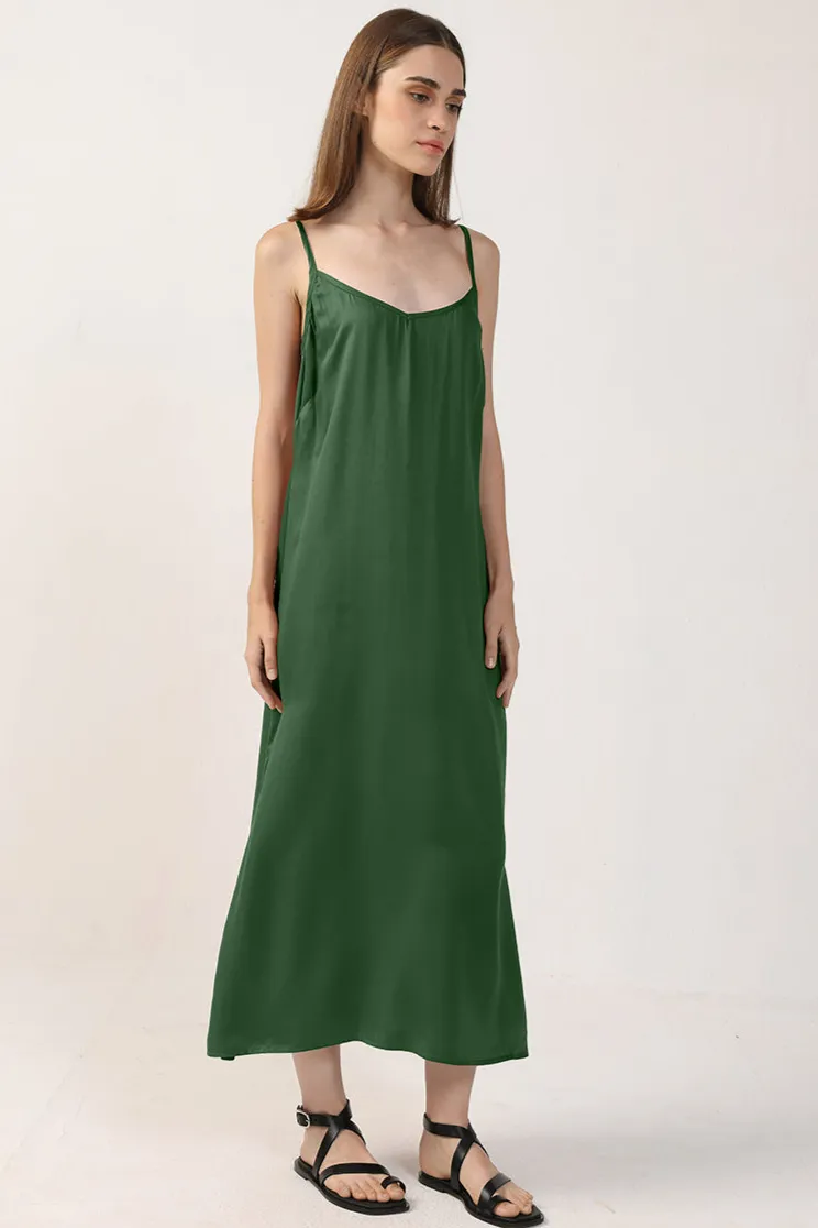 Neu Nomads Neu Nomads Damen vegan Kleid Slip Gitta Moss, Grün, – Produktbild 2 von 2