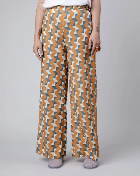 Brava Fabrics Brava Fabrics Big Tiles Wide Leg Hose Topaz – Produktbild 2 von 4