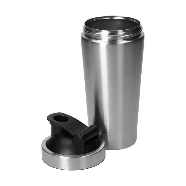 elasto elasto Protein Shaker 600 ml 'Core' aus Edelstahl doppelwandig isoliert, Silber, – Produktbild 4 von 4