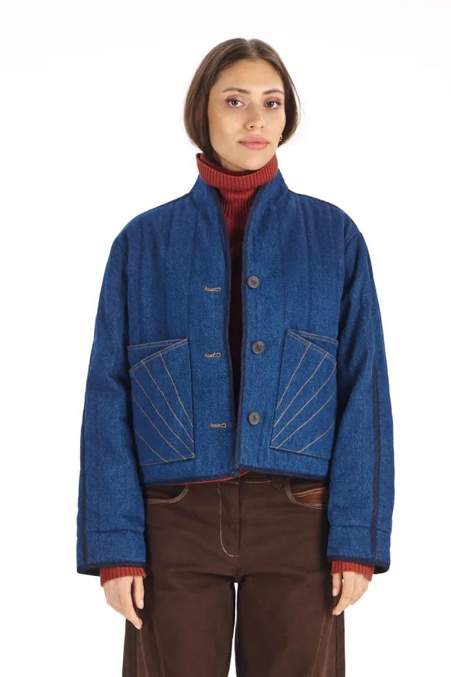 KOMODO KOMODO Damen vegan Jeansjacke Erin Blau, Blau, – Produktbild 2 von 2