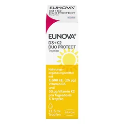 Eunova Eunova DuoProtect Vitamin D3+K2 1000IE/50UG – Produktbild 1 von 1