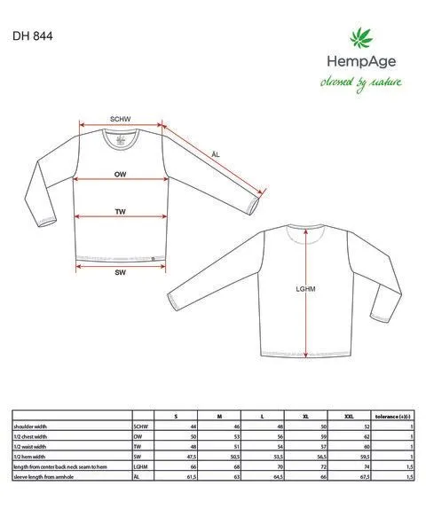 HempAge Hempage Herren Langarmshirt mit Yakwolle/Hanf/Bio-Baumwolle, Blueberry (blau), – Produktbild 3 von 4