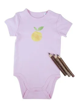 MelaDi Meladi Kinder Baby-Body aus Biobaumwolle - Orange auf Pink – Produktbild 1 von 1