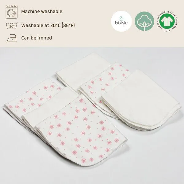 bistyle bistyle 6er-Pack-Baumwolle-Mundtücher - 20x20cm - zertifiziert – Bio Baumwolle, Ecru puder, – Produktbild 2 von 2