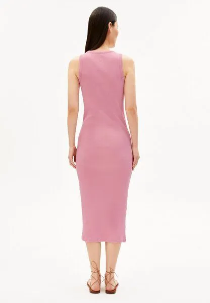 ARMEDANGELS ARMEDANGELS GMT DYE BODYCON RIB Damen Kleid aus Bio-Baumwoll Mix, Washed berry, – Produktbild 2 von 3