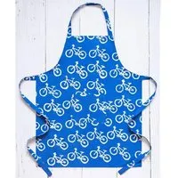 Global Mamas Global Mamas Küchen-Wendeschürze aus Biobaumwolle & Upcycling Mehlsack, Bikes (blau), – Produktbild 1 von 1