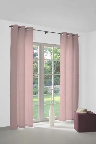 Nature by Adam Nature by Adam Vorhang aus 100% Bio-Baumwolle - Made in Germany - Uni Collection, Rosa, – Produktbild 7 von 7