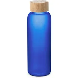 hi!dea™ hi!dea™ LILLARD. Flasche aus Borosilikatglas mattiert 500 ml, Blau, – Produktbild 1 von 1
