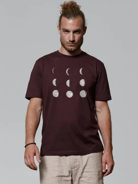 watapparel watapparel T-Shirt Unisex Moonphases, Red brown, – Produktbild 2 von 3