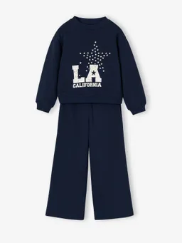 Vertbaudet Sport-Set aus Sweatshirt und Jogginghose LA California Mädchen – Produktbild 1 von 1