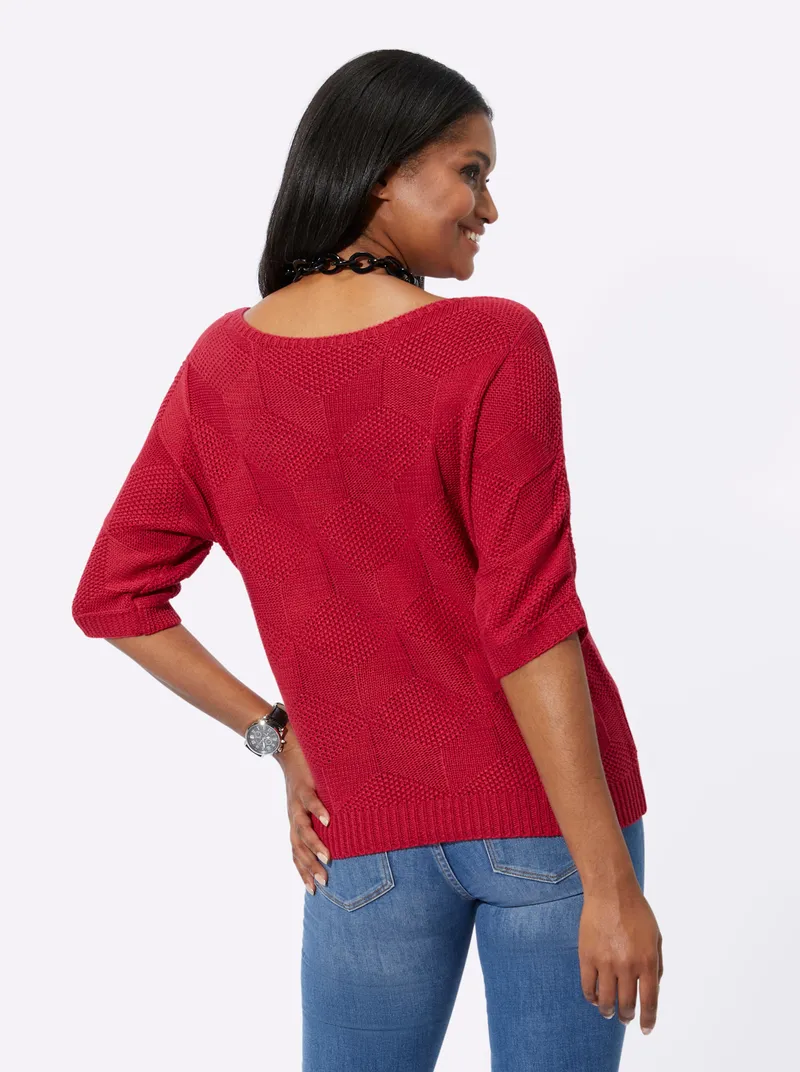 Witt Kurzarmpullover, Rot, – Produktbild 2 von 2