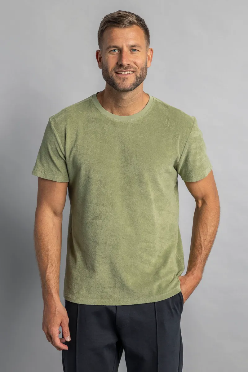 DIRTS DIRTS Herren vegan T-Shirt Terry Salbei Grün, Hellgrün, – Produktbild 2 von 2