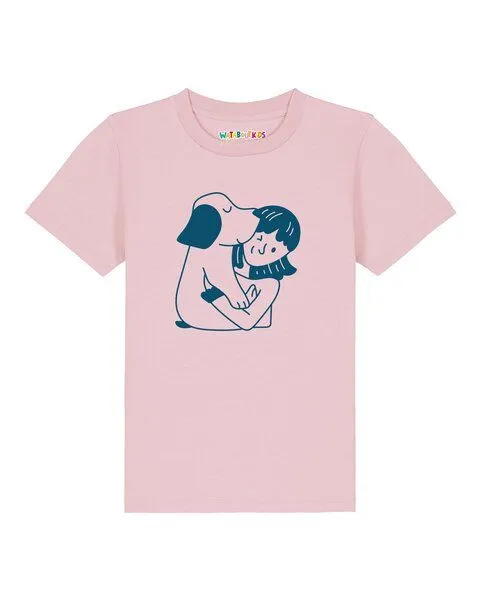 watabout.kids watabout.kids T-Shirt Kinder Mädchen und Hund, Cotton pink, – Produktbild 1 von 2