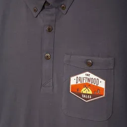 The Driftwood Tales The Driftwood Tales Rotes Poloshirt / Graues Poloshirt / Graues Poloshirt mit DRIFTWOOD emblem – Produktbild 1 von 1