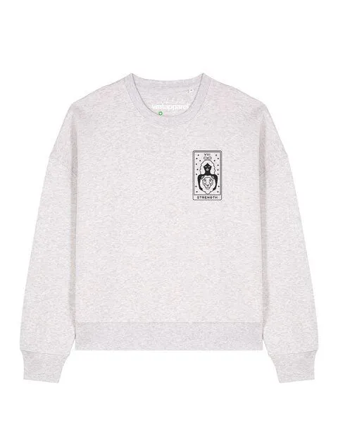 watapparel watapparel Sweatshirt Frauen Tarot Strength, Cool heather grey, – Produktbild 1 von 2