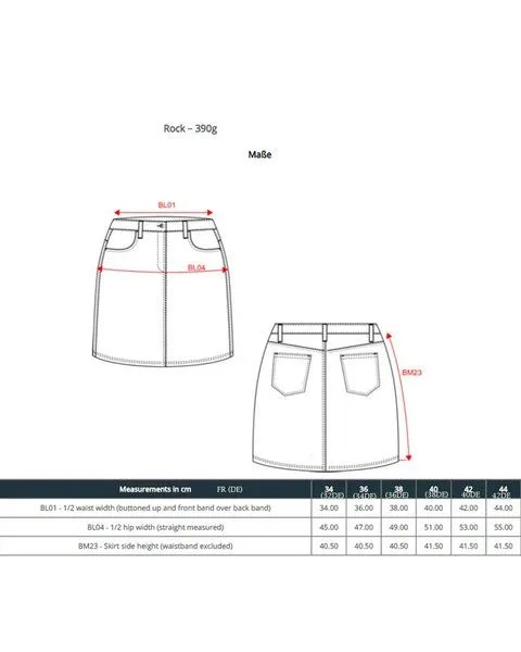 YTWOO YTWOO Nachhaltiger Damenrock aus Bio-Baumwolle mit recycelten Knöpfen und Reißverschluss, Schwarz, – Produktbild 3 von 3