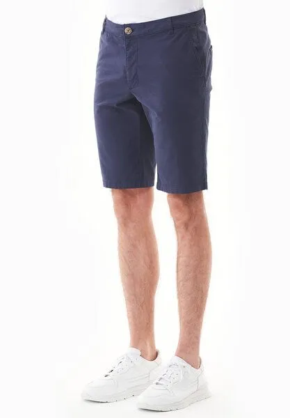 ORGANICATION ORGANICATION Slim-Fit Chino-Shorts aus Bio-Baumwolle, Navy, – Produktbild 3 von 4