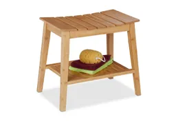 RELAXDAYS RELAXDAYS Badhocker aus Bambus mit Ablage (1 St) – Produktbild 1 von 1