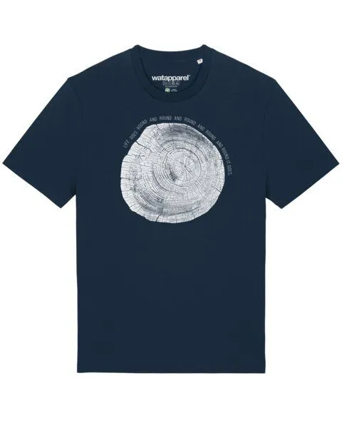 watapparel watapparel T-Shirt Unisex Baumscheibe, French navy, – Produktbild 1 von 4