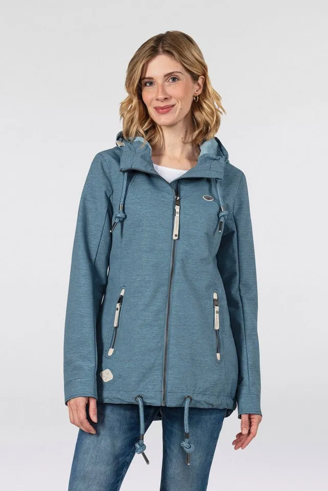 ragwear ragwear Funktionsjacke ZUZKA stylische Übergangs-Outdoor-Jacke Water repellent coating, Blau, – Produktbild 3 von 5