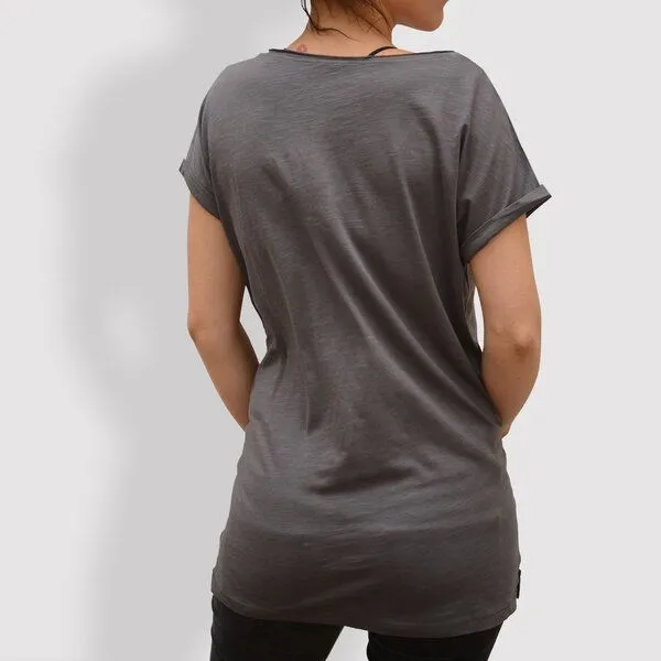little kiwi little kiwi Damen T-Shirt, "Kleiner Snack", Grau - anthracite, – Produktbild 2 von 4