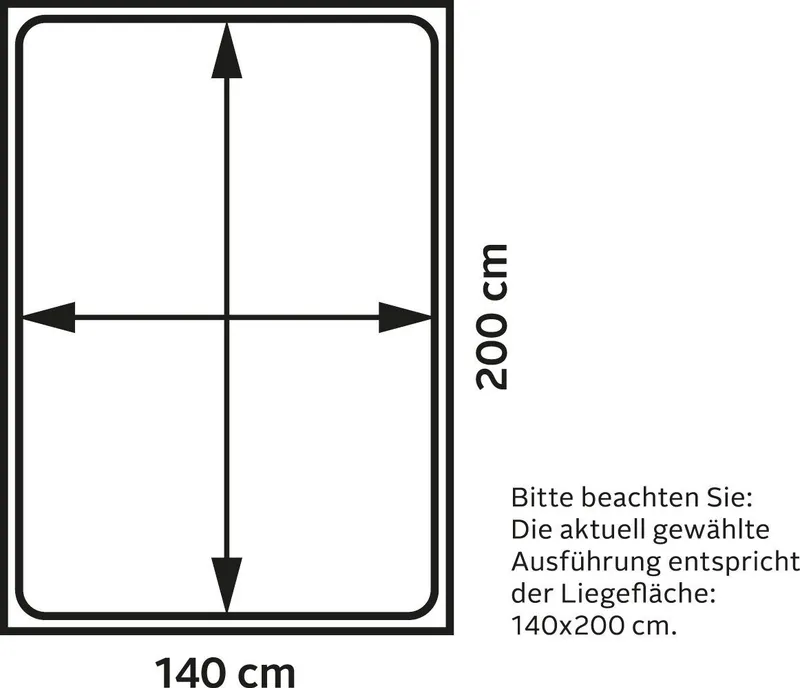 Home affaire Massivholzbett Tommy, Futonbett, aus Massive FSC-zertifizierte Wildeiche, Futon Stil (hohe Belastbarkeit: 200kg je Seite), Massivholz Scandi Design, Robust, stabil, In unterschiedlichen Breiten, Beige, – Produktbild 5 von 6