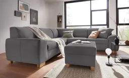 DOMO collection Ecksofa Incanto kubische Formensprache, komfortabel, flache Armlehnen, L-Form, ohne Bettfunktion, Stellmaße: 260/260cm – Produktbild 1 von 1