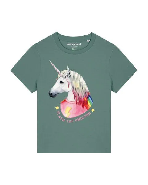 watapparel watapparel T-Shirt Frauen Flash, the unicorn, Green bay, – Produktbild 1 von 3