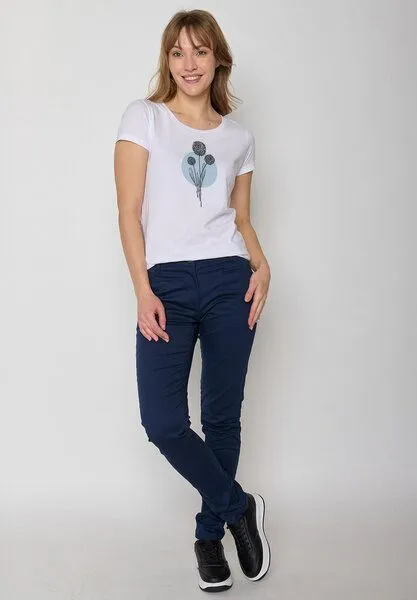 GreenBomb GREENBOMB Nature Allium Loves - Sportliches T-Shirt aus Bio-Baumwolle / hochwertiger Print / GOTS / Fair & Vegan, Weiß (weiß), – Produktbild 4 von 4