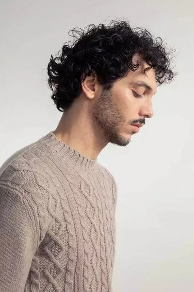 Rifò - Circular Fashion Made in Italy Rifò - Circular Fashion Made in Italy Wollpullover aus recyctelter Wolle Modell: Amos, Beige sabbia (beige), – Produktbild 3 von 4