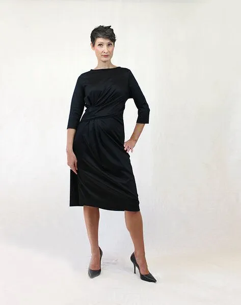 Skrabak Skrabak Jerseykleid Mia aus Bio-Baumwolle, Schwarz, – Produktbild 1 von 4