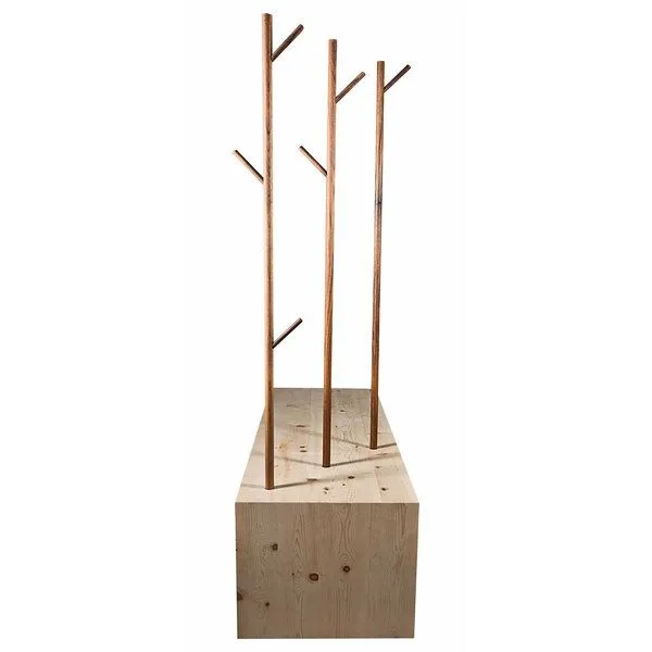 4betterdays 4betterdays Garderobe im Cross Country Style aus Zirbenholz 150x50x45 cm – Produktbild 4 von 4