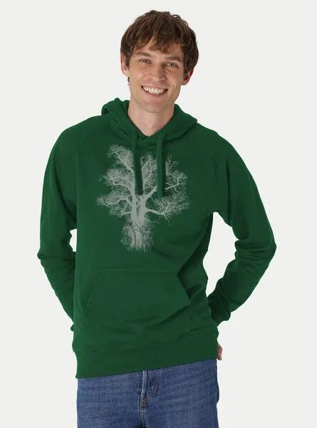 Peaces.bio - handbedruckte Biomode Peaces.bio - handbedruckte Biomode Bio-Herren-Kapuzensweater Chestnut, Grau, – Produktbild 4 von 4